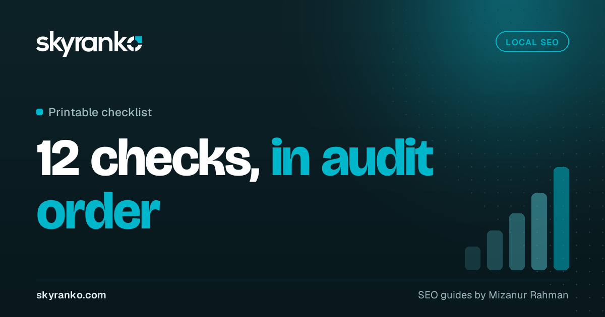 Local SEO Checklist: How to Do a Local SEO Audit in 2026