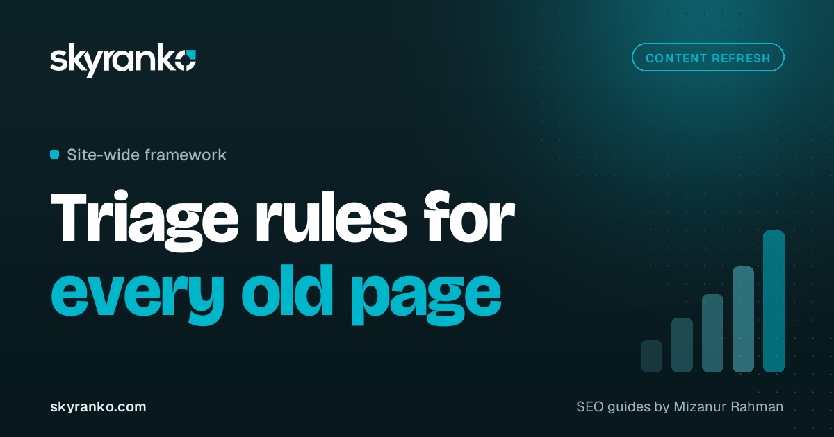 Content Refresh Strategy: Update, Merge, Prune or Leave Alone