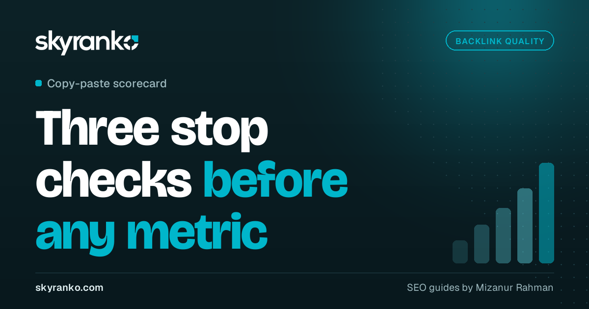 How to Evaluate Backlink Quality: An 8-Check Scorecard