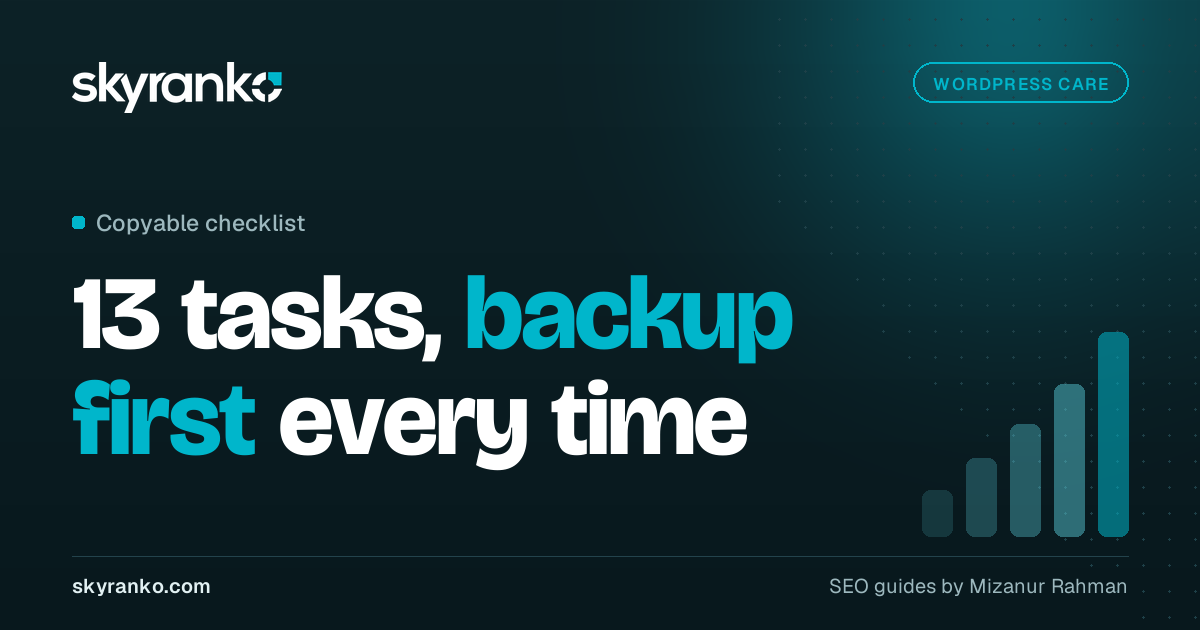 WordPress Maintenance Checklist: Weekly to Yearly Tasks